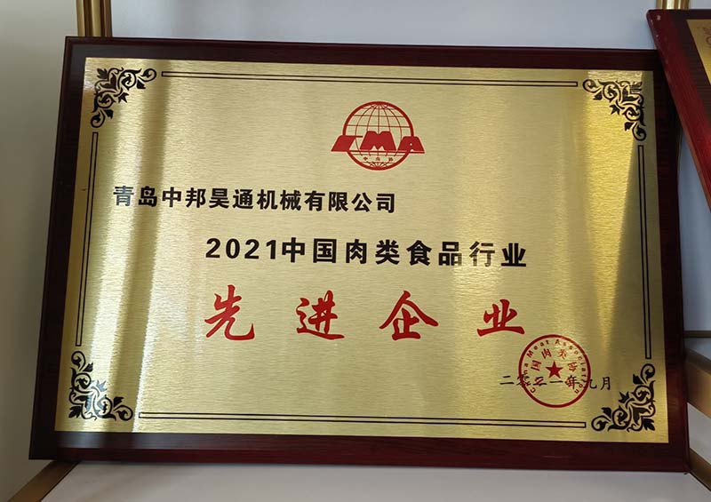 2021年  中国肉类食品行业先进企业